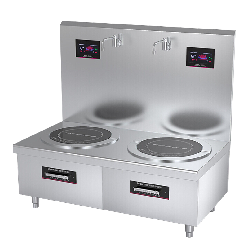 乐创(lecon)商用电磁双头矮汤灶 24KW大功率酒店饭堂企业电磁灶 380V LC-J-P24G2