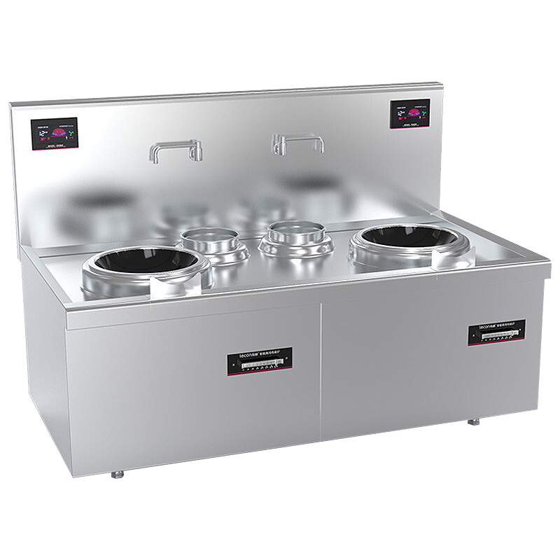 乐创(lecon)商用电磁双头双尾小炒灶 15KW*2大功率酒店饭堂企业电磁灶 380V LC-J-A15X2