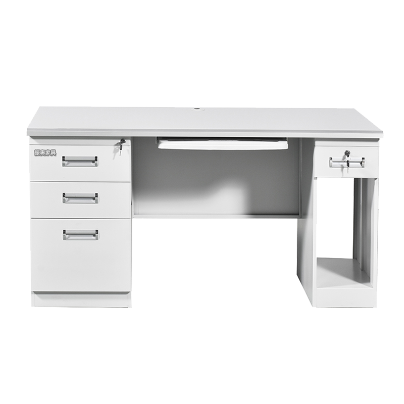 振奥 钢制办公桌职员工财务桌工作台带锁带抽屉/台