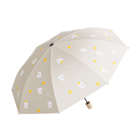 折叠雨伞女生可爱双层黑胶手动遮阳伞晴雨两用防晒防紫外线太阳伞