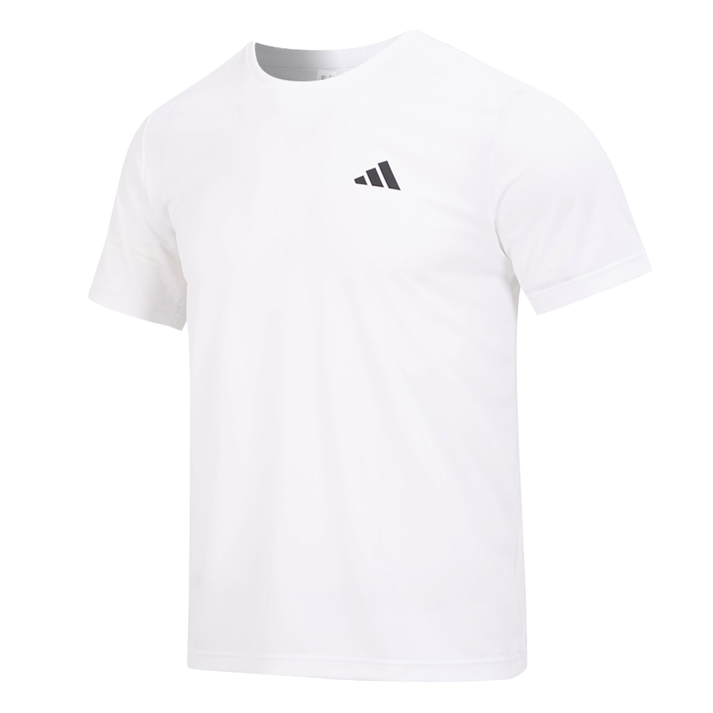 阿迪达斯(adidas) 男装2022春季新款运动服休闲舒适透气耐磨体恤时尚棉质短袖T恤 HR8728/基础款/白色 M