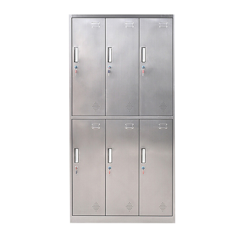 苏佰卓不锈钢员工储物柜文件柜存放柜子更衣柜存包柜六门更衣柜