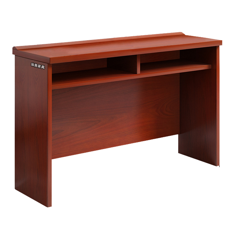 振奥 胡桃木色条桌木制会议桌学习桌长条桌直角桌1.2米(含两张椅子)/套