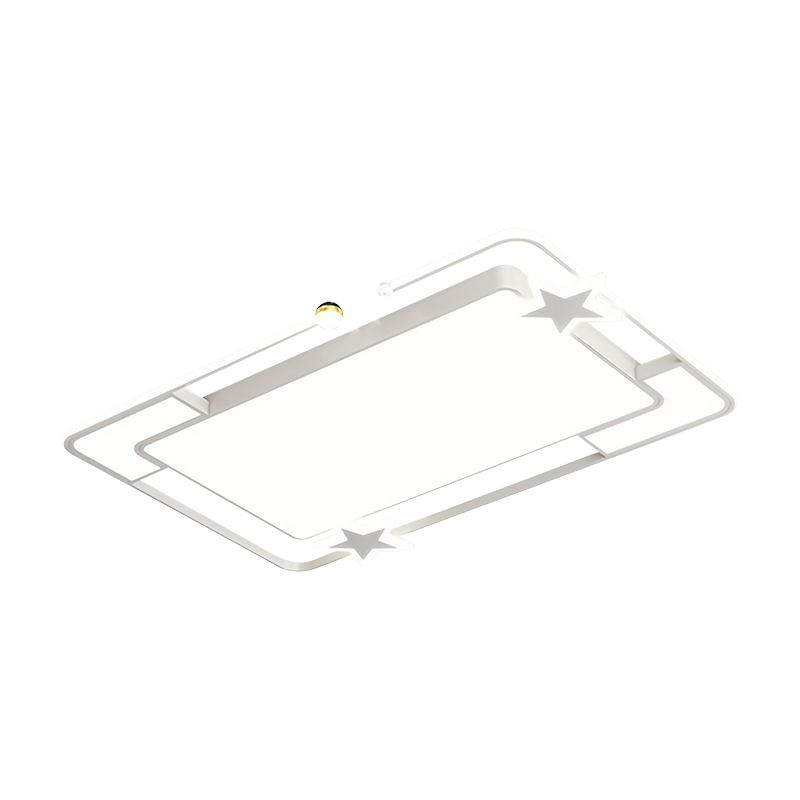 顾家照明led吸顶灯LED客厅灯现代简约卧室灯满天星餐厅灯奶油白灯具套餐