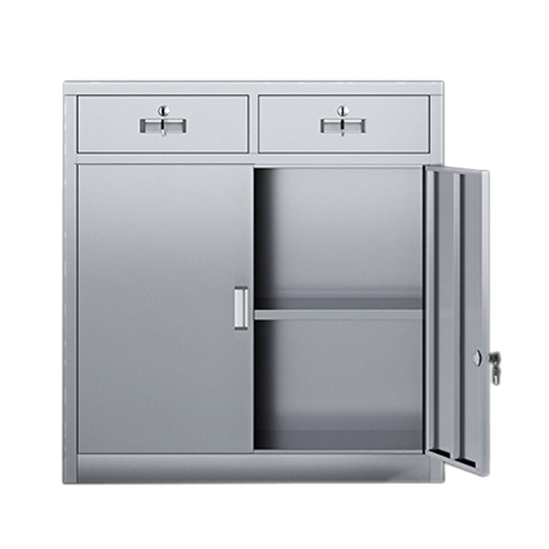 MINGWEISHUN铭威顺文件柜不锈钢柜子储物柜资料柜档案柜带锁文件柜201二斗下节