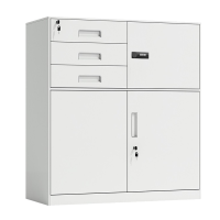 振奥 办公打印机柜柜抽屉柜文件柜铁皮储物柜带锁桌下小柜子 偏三斗矮柜/台