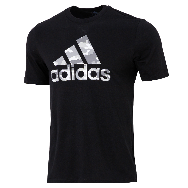 阿迪达斯 (adidas)短袖T恤男装2023春季新款运动服健身训练跑步圆领透气休闲 HE2370黑色 S