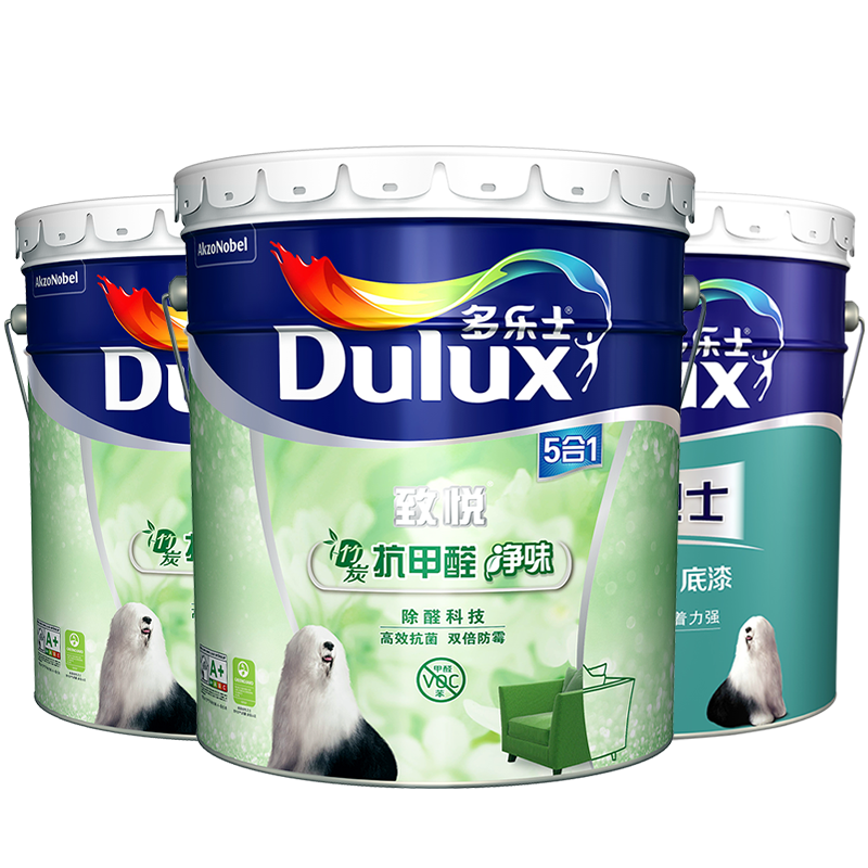 多乐士(Dulux)金装五合一净味内墙乳胶漆油漆墙漆墙面漆A8188+A914套装54L