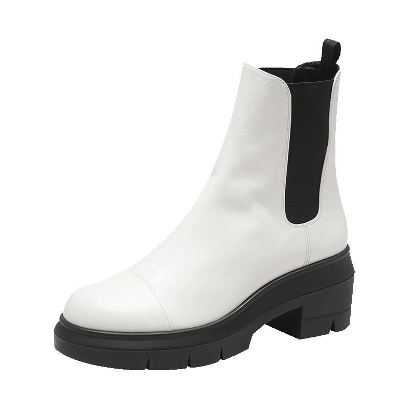 斯图尔特·韦茨曼 STUART WEITZMAN 女士皮革厚底靴子短靴切尔西靴NORAH