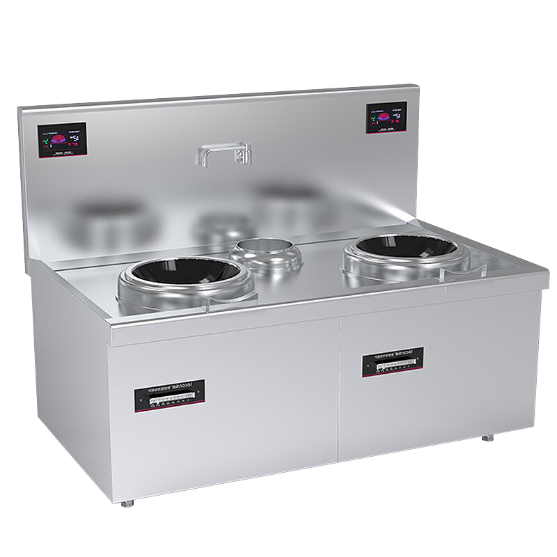 乐创(lecon)商用电磁双头单尾小炒灶 15KW*2大功率酒店饭堂企业电磁灶 380V LC-J-A15X1