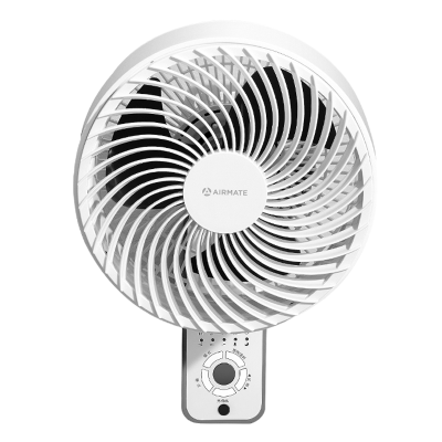 艾美特(AIRMATE)壁扇空气循环扇家用挂壁扇商用电扇轻音小风扇大风量涡流强风宿舍餐厅省空间电风扇遥控款FW23-R7