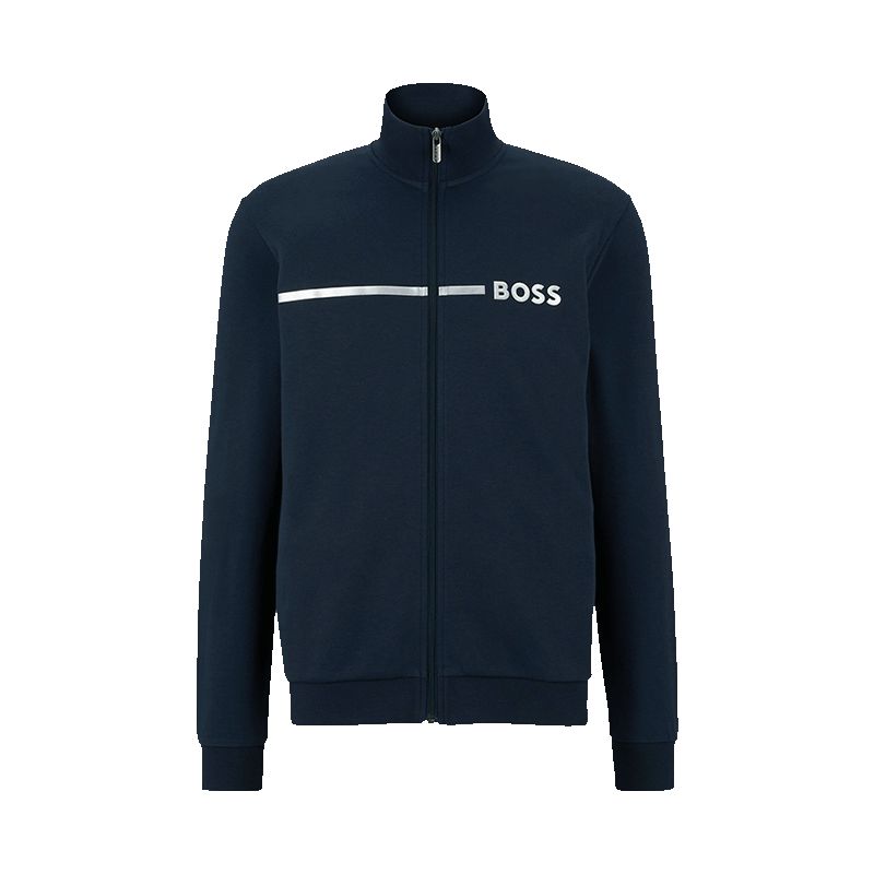 雨果博斯 HUGO BOSS 男士棉质拉链卫衣开衫运动衫外套50485947