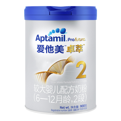 爱他美(Aptamil) 卓萃升级卓傲2段婴儿配方奶粉(6-12月龄) 800g*2罐