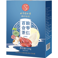 [买1送1同款]北京同仁堂 茯苓酸枣仁茶120g百合栀子酸枣仁膏丸重瓣红玫瑰组合养生茶花草茶