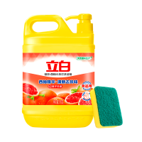 立白西柚洗洁精1kg送洗碗棉去油去味不伤手果蔬放心洗