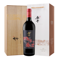 中粮长城桑干酒庄葡萄酒 桑干 特别珍藏西拉干红2015文创版木盒750ml