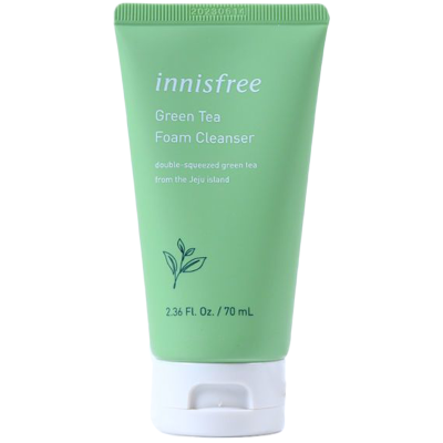 innisfree悦诗风吟绿茶精粹保湿洁面乳70ml旅行装