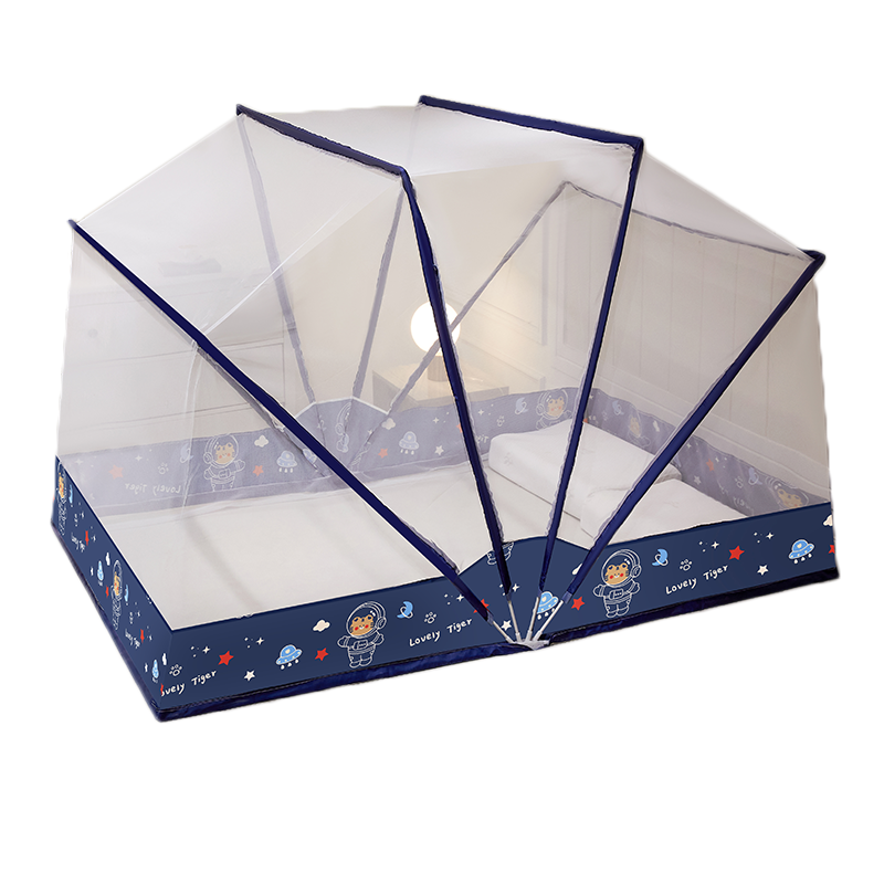 卡洛儿杜香免安装折叠蚊帐2023新款家用卧室学生宿舍单人蒙古包宝宝儿童防摔