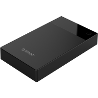 奥睿科移动硬盘盒3.5英寸带电源USB3.0 SATA串口笔记本电脑外置壳固态机械ssd硬盘盒子黑色3588