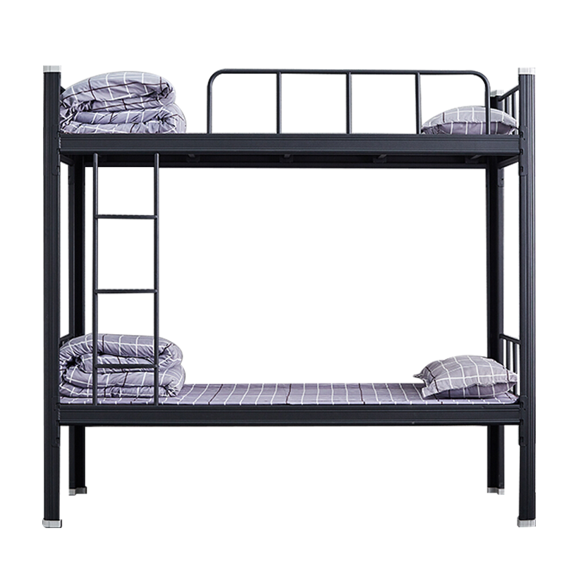 誉佳鑫铁架床钢木床宿舍床黑色加厚型2000X1000含床板