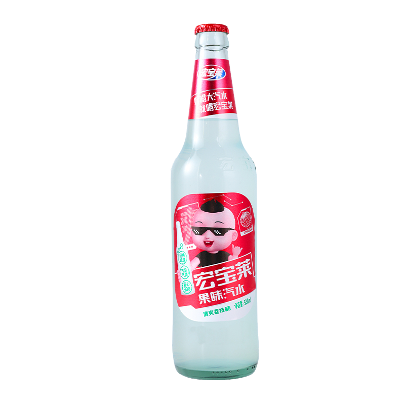 宏宝莱老汽水520Ml*4瓶荔枝果汁碳酸饮料冷饮特价东北特产网红饮品童年回忆怀旧