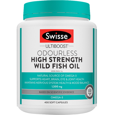 Swisse 野生鱼油软胶囊 1500mg 400粒 1瓶装 高浓度深海无腥味鱼油/深海鱼油 搭配卵磷脂 澳洲进口