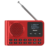 纽曼收音机MX28红色+16G歌本卡 老人手持蓝牙调频播放器便携式迷你音响持久续航随身听支持U盘/TF卡播放