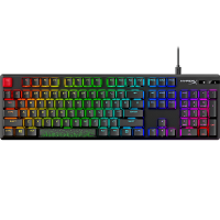 极度未知(HyperX)阿洛伊起源RGB游戏机械键盘 赛博朋克104键PBT红轴 黑色