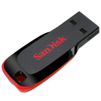 闪迪(SanDisk)酷刃(CZ50)U盘 USB2.0 高速迷你创意加密优盘 正品 16GB u盘 黑红色