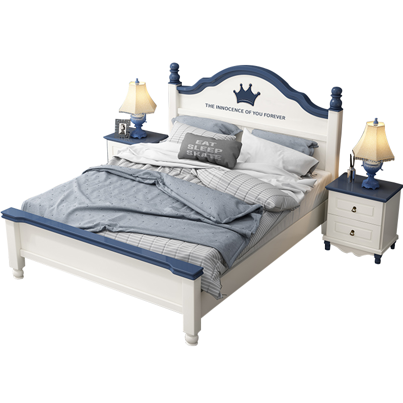 百冠环球 儿童床 实木儿童床男孩单人床1.5米小孩储物1.2床青少年学生卡通1.35米床