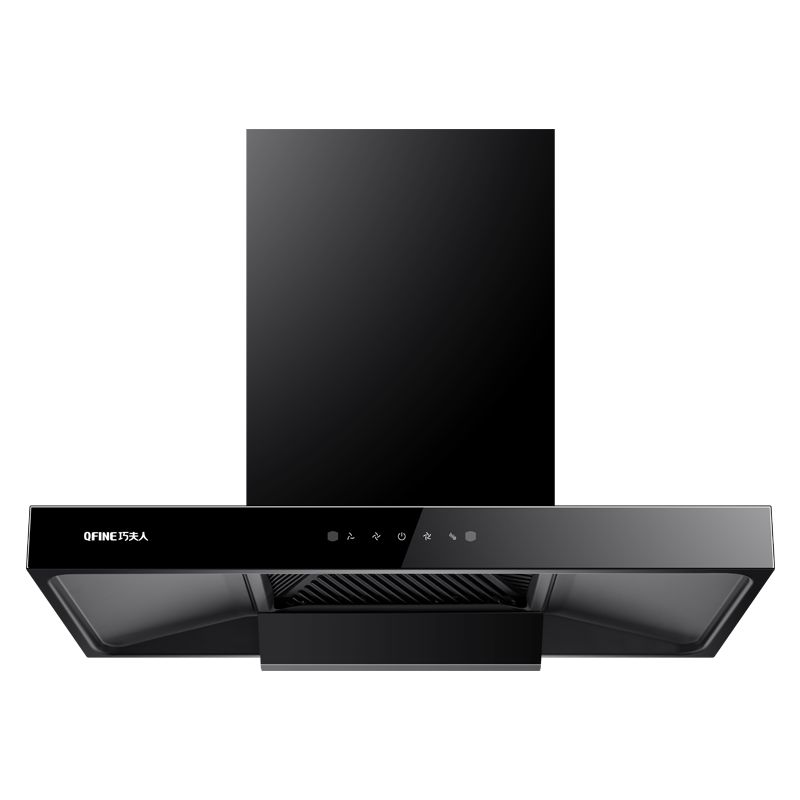 巧夫人(QFINE) 深腔拢吸式油烟机 一级能效家用租房厨房抽油烟机 18m³大风量 挥手感应一键电热自清洗欧式吸油烟机