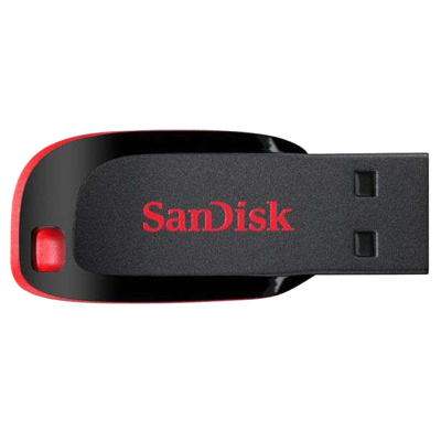 闪迪(SanDisk)64GB USB2.0 U盘 CZ50酷刃 黑红色 时尚设计