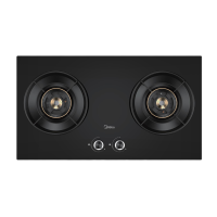 美的JZT-Q69-M 5.2KW大火力超一级热效率钢化黑玻火山聚焰台嵌两用燃气灶