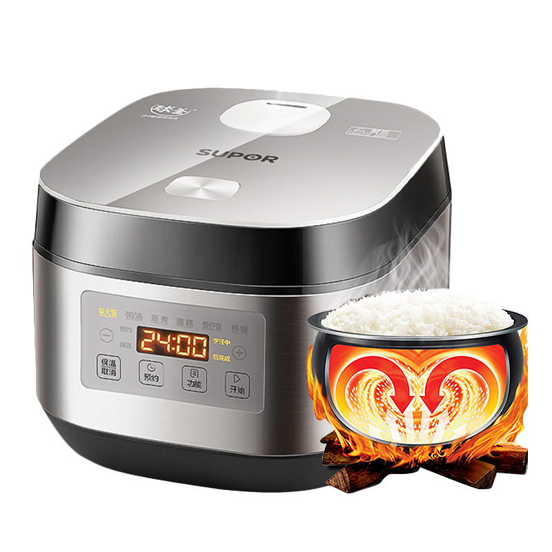 苏泊尔(SUPOR)电饭煲家用4L大容量多功能智能触控电饭锅 IH加热球釜内胆煮粥煲汤锅柴火饭 SF40HC667