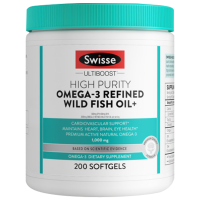 Swisse成人高纯度Omega-3精炼深海鱼油胶囊200粒/瓶装 鱼油/深海鱼油 高含量