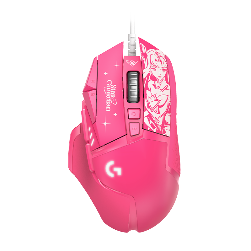 罗技(Logitech) G502 HERO星之守护者树莓红-卡莎版