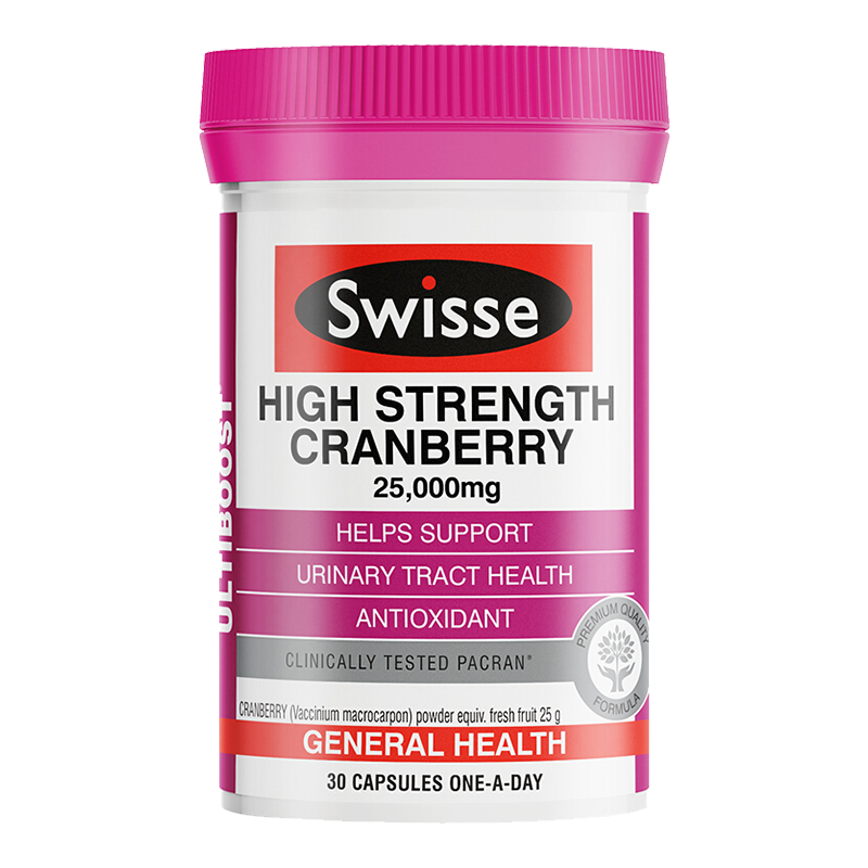 Swisse斯维诗 高浓度蔓越莓胶囊30粒 25000mg 有益女性私密健康 缓解私处不适 提升泌尿系统功能