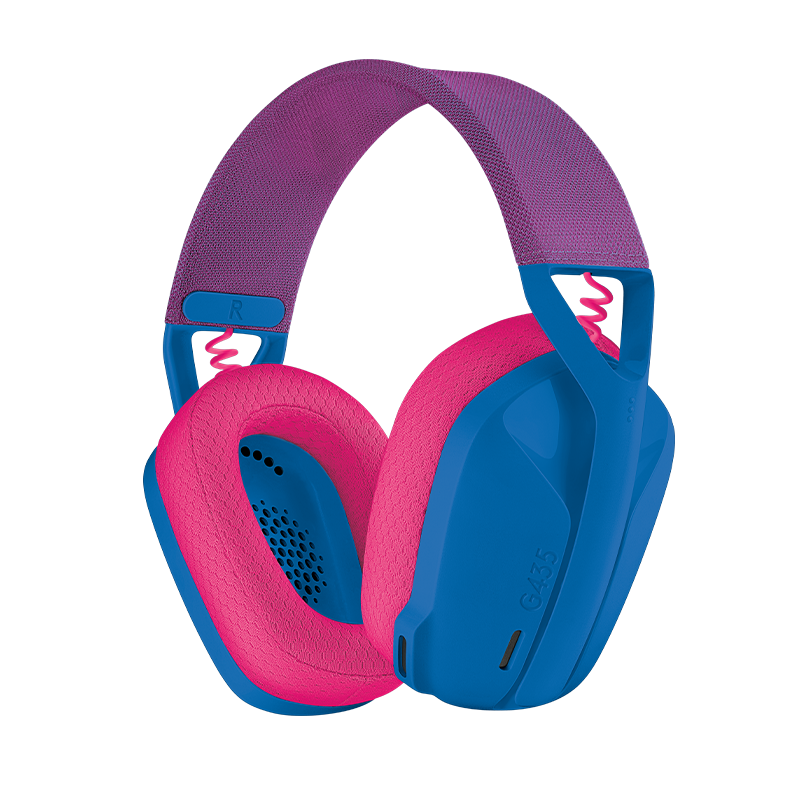 罗技(Logitech)G435无线游戏耳机麦克风头戴式 蓝牙耳机 电竞耳机 电脑耳机耳麦 蓝色