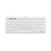 罗技(Logitech)K380多设备无线蓝牙键盘安卓苹果手机电脑平板iPad键盘轻音-芍药白