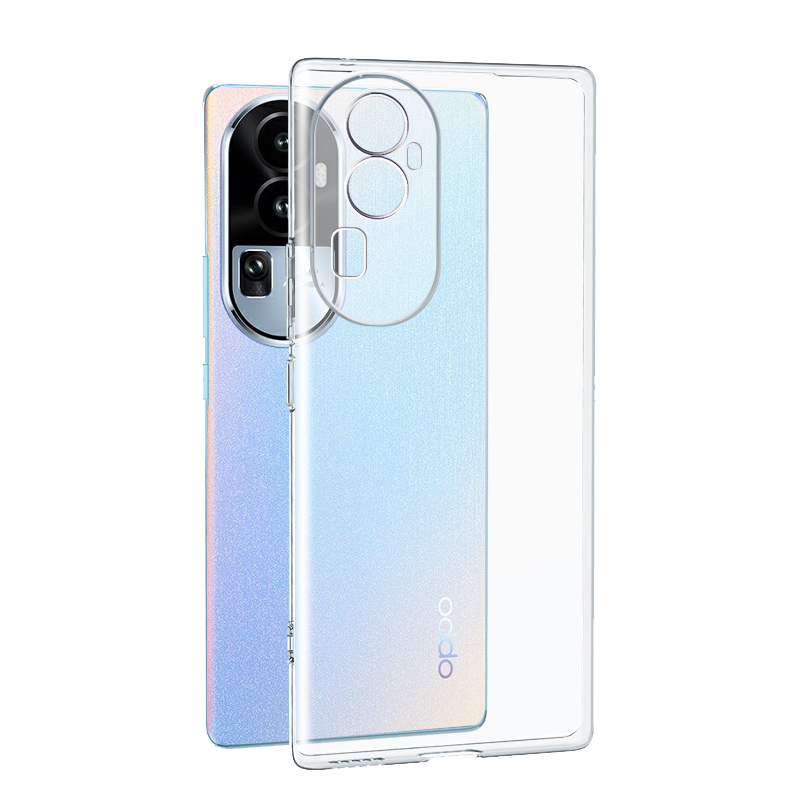 BOEEK 适用于OPPO Reno10 Pro+手机壳reno10透明软壳防摔减震轻薄pro简约男女个性全包镜头保护套
