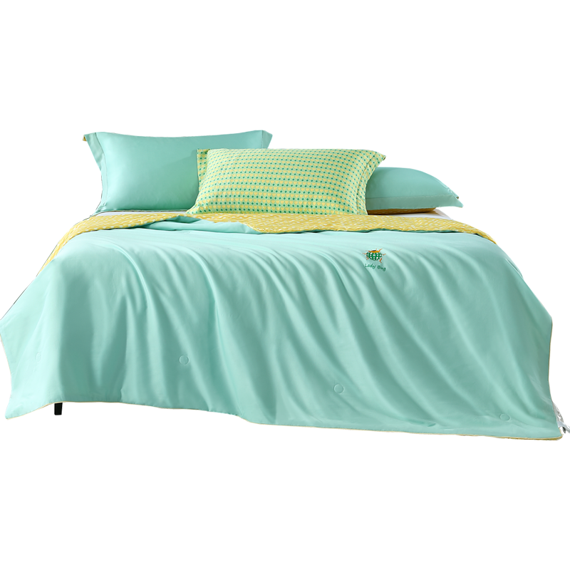 [断码清仓]水星家纺60S天丝夏凉被莱赛尔空调被贡缎抗菌可水洗A类夏季贴贴被薄被子被芯