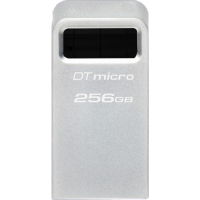 金士顿(Kingston)256GB USB3.2 Gen1 U盘 DTMC3G2 银色金属 迷你型车载U盘