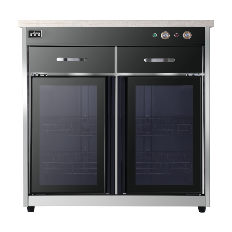 消毒柜 900F2商用立式茶水双门餐馆保洁柜大理石台面调料台配餐碗柜