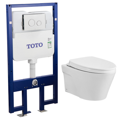TOTO壁挂马桶挂墙极漩悬挂坐便器暗装隐藏水箱墙排CW822EB(04-C)