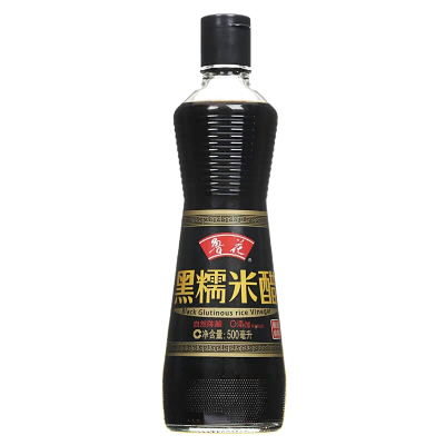 鲁花黑糯米醋500ml/500ml*2 黑米酿 绵柔香 酿造食醋 新老包装 随机发货