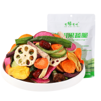 有缘有味缤纷果蔬脆250g*3袋休闲零食蔬菜干果蔬混合装儿童休闲香菇脆秋葵脆什锦水果干脆片
