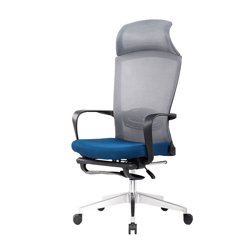 昱成晟 10246 办公椅升降旋转人体工学职员家用电脑椅网布搁脚可躺椅子