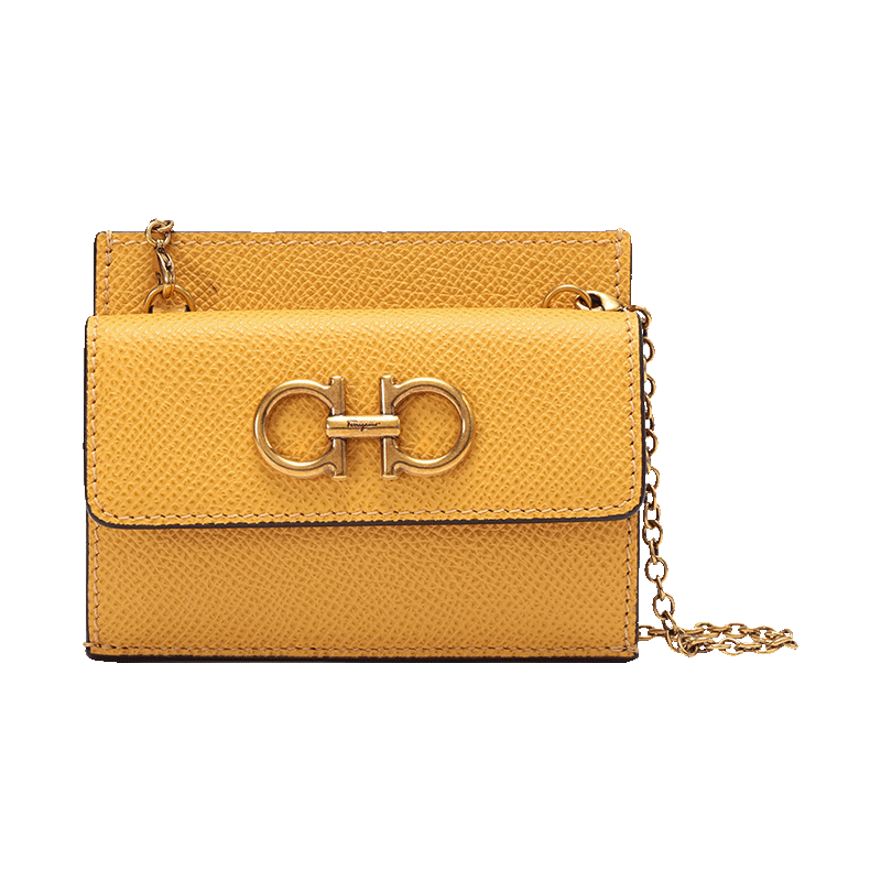 菲拉格慕 Salvatore Ferragamo 女士牛皮单肩斜挎包链条包零钱包卡包220413