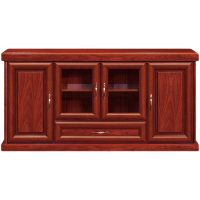 苏兴盛胡桃色餐边柜简约茶水柜四门1600*400*800[工厂现做 7天内发货]