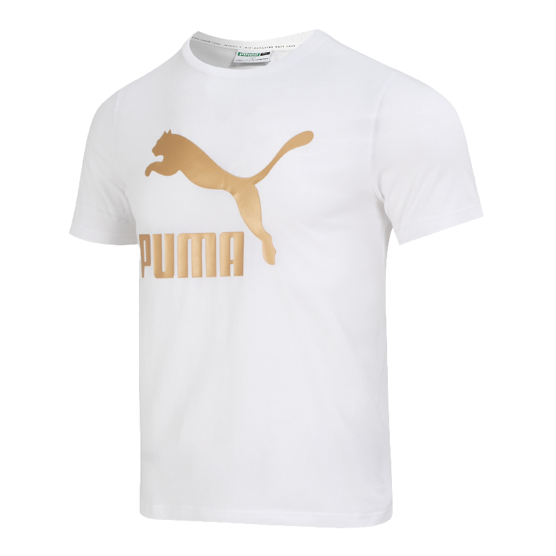 彪马(PUMA) 男子纯棉透气运动休闲圆领短袖T恤 621559-02 S